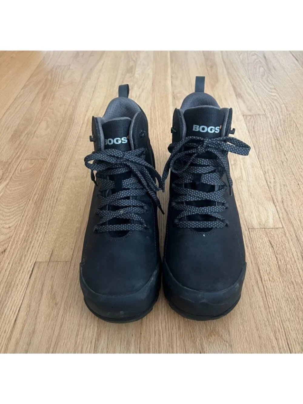 Bogs Foundation Safety Toe Waterproof Black Leather Work Boots Men's Size 12